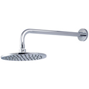 Pioneer Faucets Single Function Rain Showerhead W/Shower Arm and Flange, Polished Chrm X-6400038